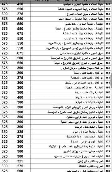 أسعار خطوط المواصلات من موقف السلام الجديد 2023